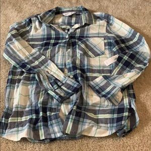 Blue and White Soft Flannel